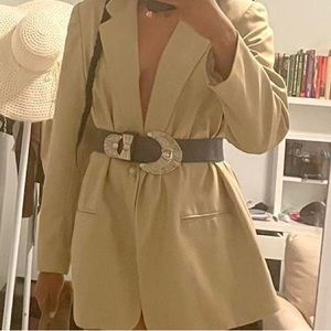 Vintage genuine leather Navy Blue Belt